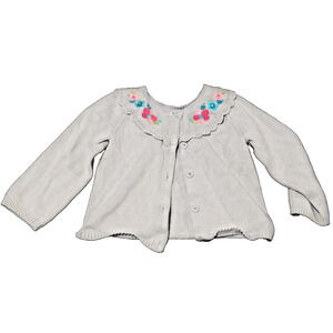 Gymboree Embroidered Sweater Girl 2T Floral Cardigan Cottagecore Vintage 2016